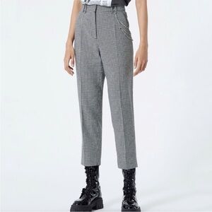 NWT The Kooples Must Have Houndstooth Cropped Pants Size 36